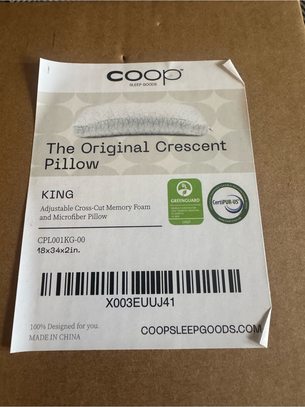 Coop Home Goods The Original Cut-Out Adjustable Pillow, King Size Bed Pillows - Picture 4 of 4